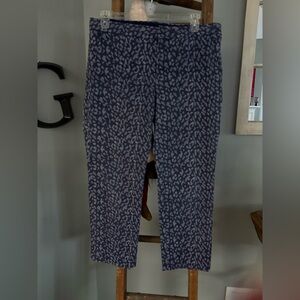 Blue Patterned denim jeans size 14 straight leg